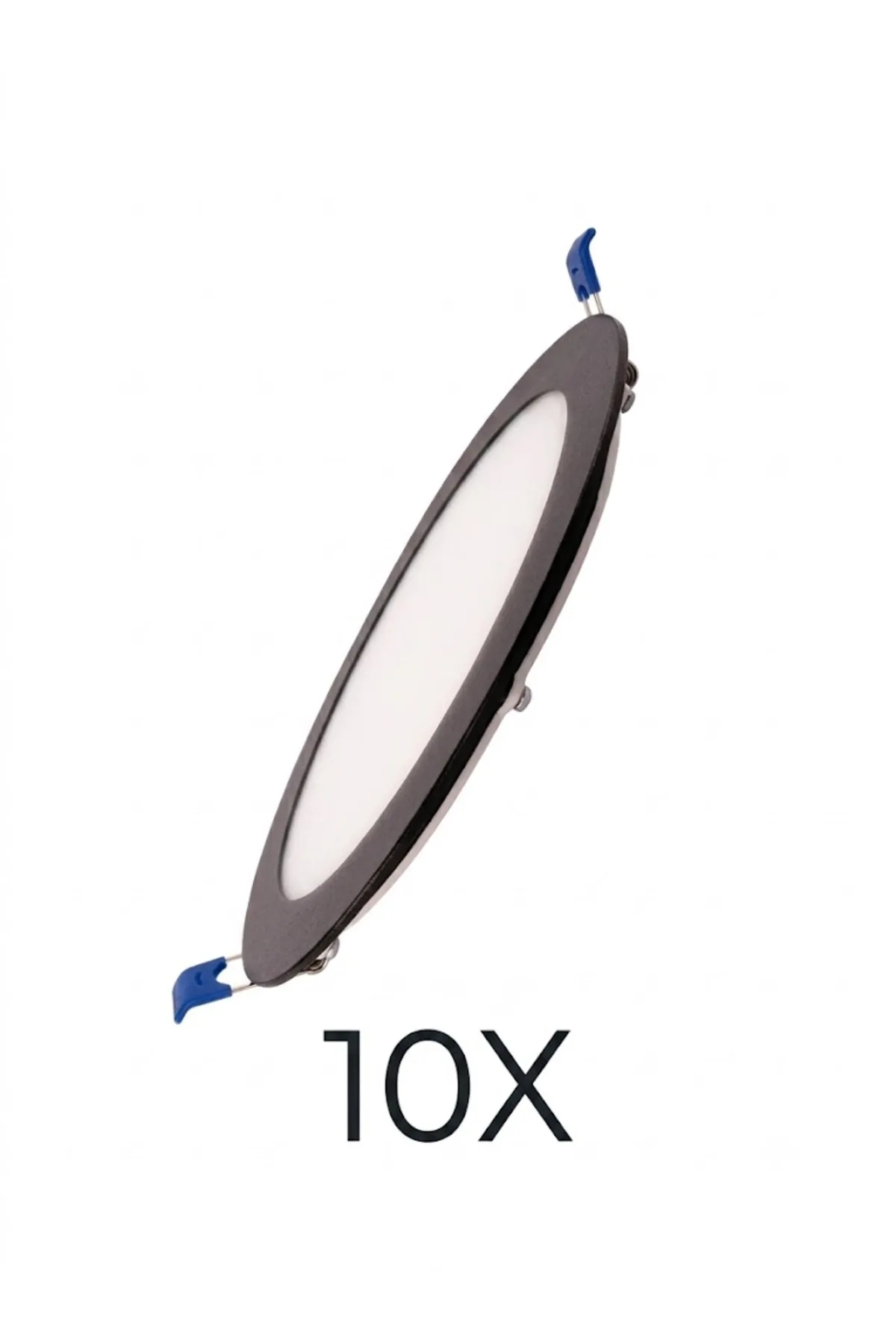 6W LED PANEL SİYAH KASA 6500K 10 ADET