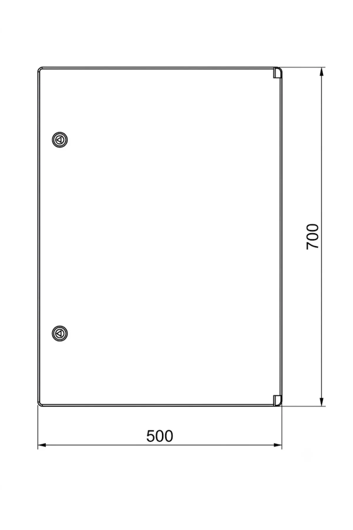 ÇETİNKAYA ÇP 5006 Y 50x70x24,5 ABS Pano Opak - Görsel 2