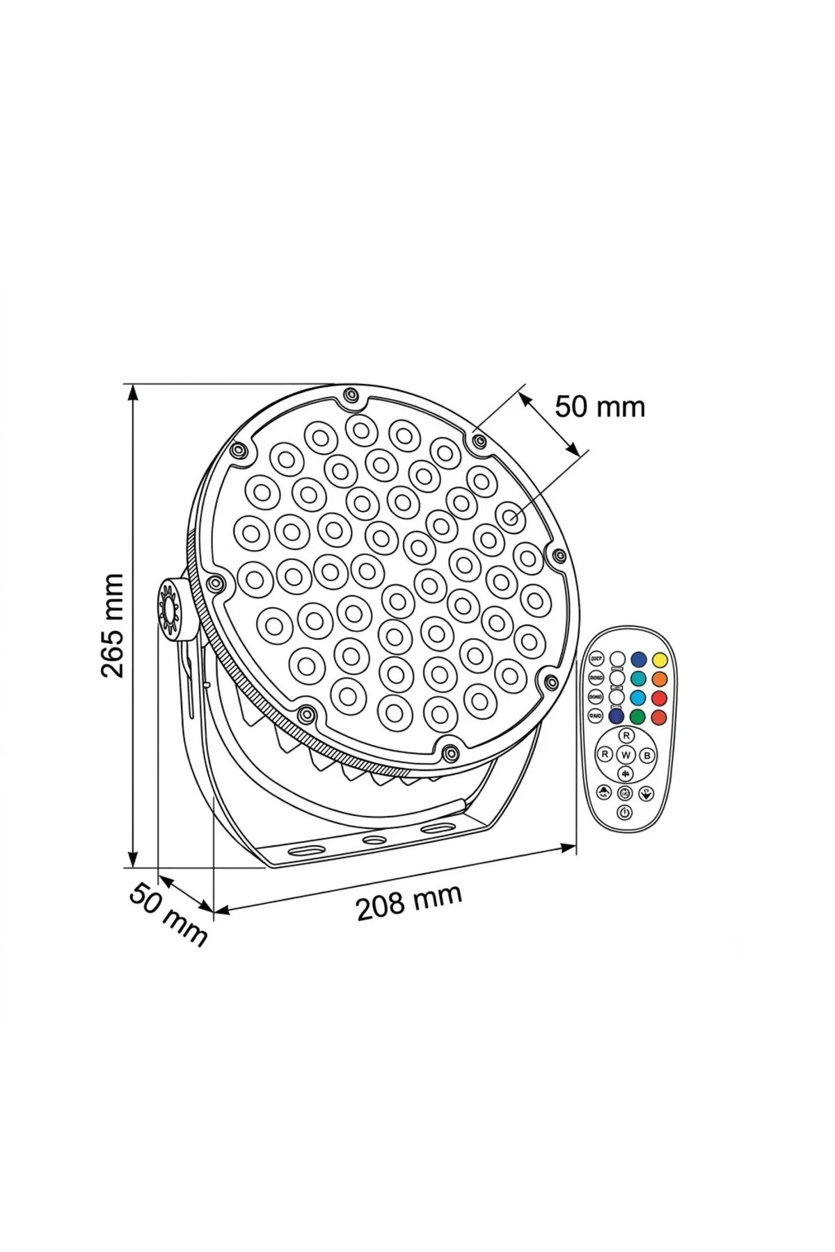 50W RGB LED Projektör - Görsel 3