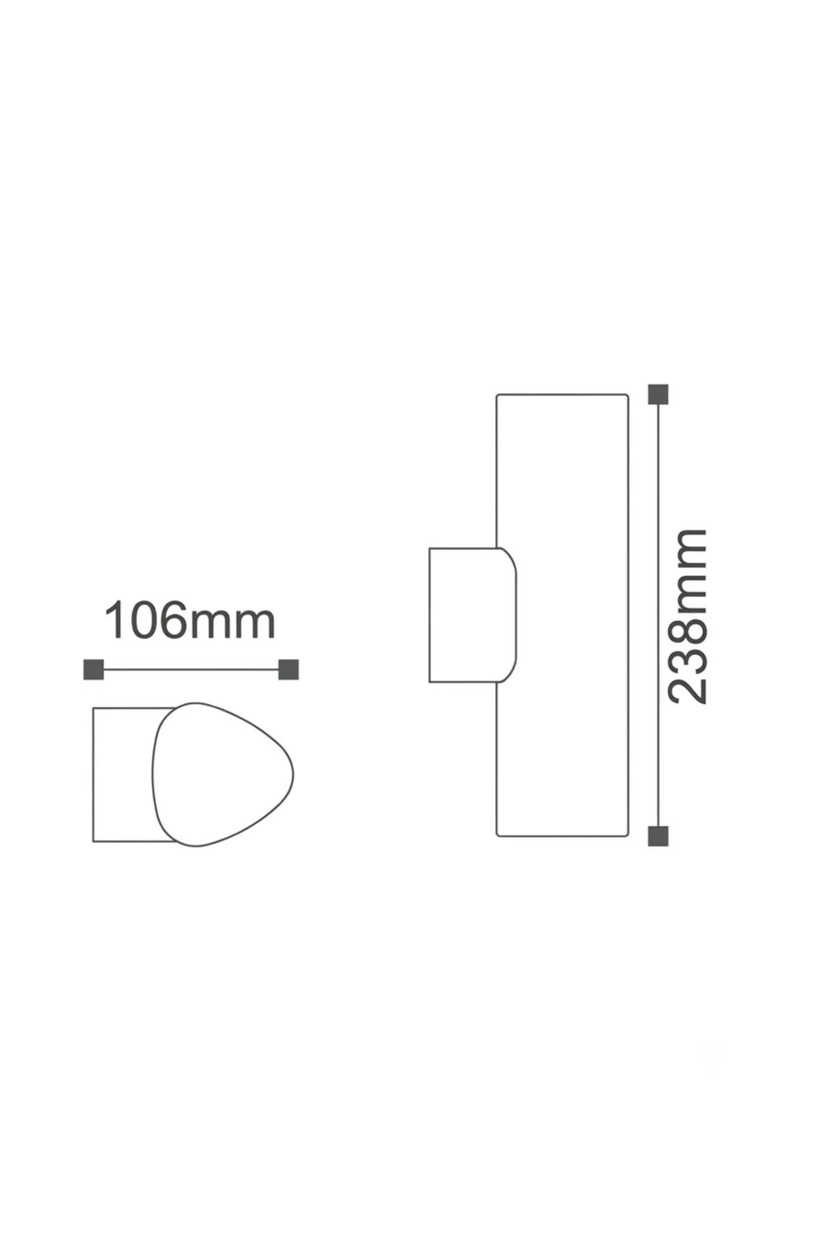 Sirius Alüminyum Duvar Apliği (2x5W - 3000K) AG40-00802 - Görsel 3