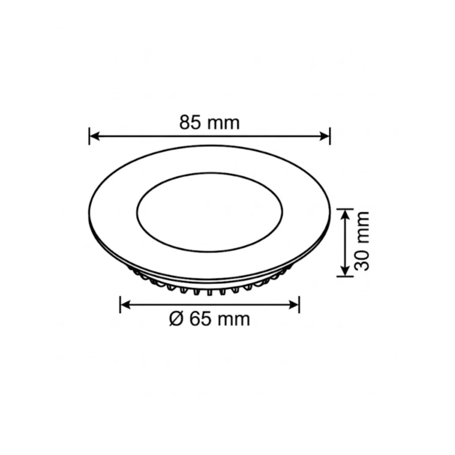 3W Sıva Altı Led Panel 3200K - Görsel 2