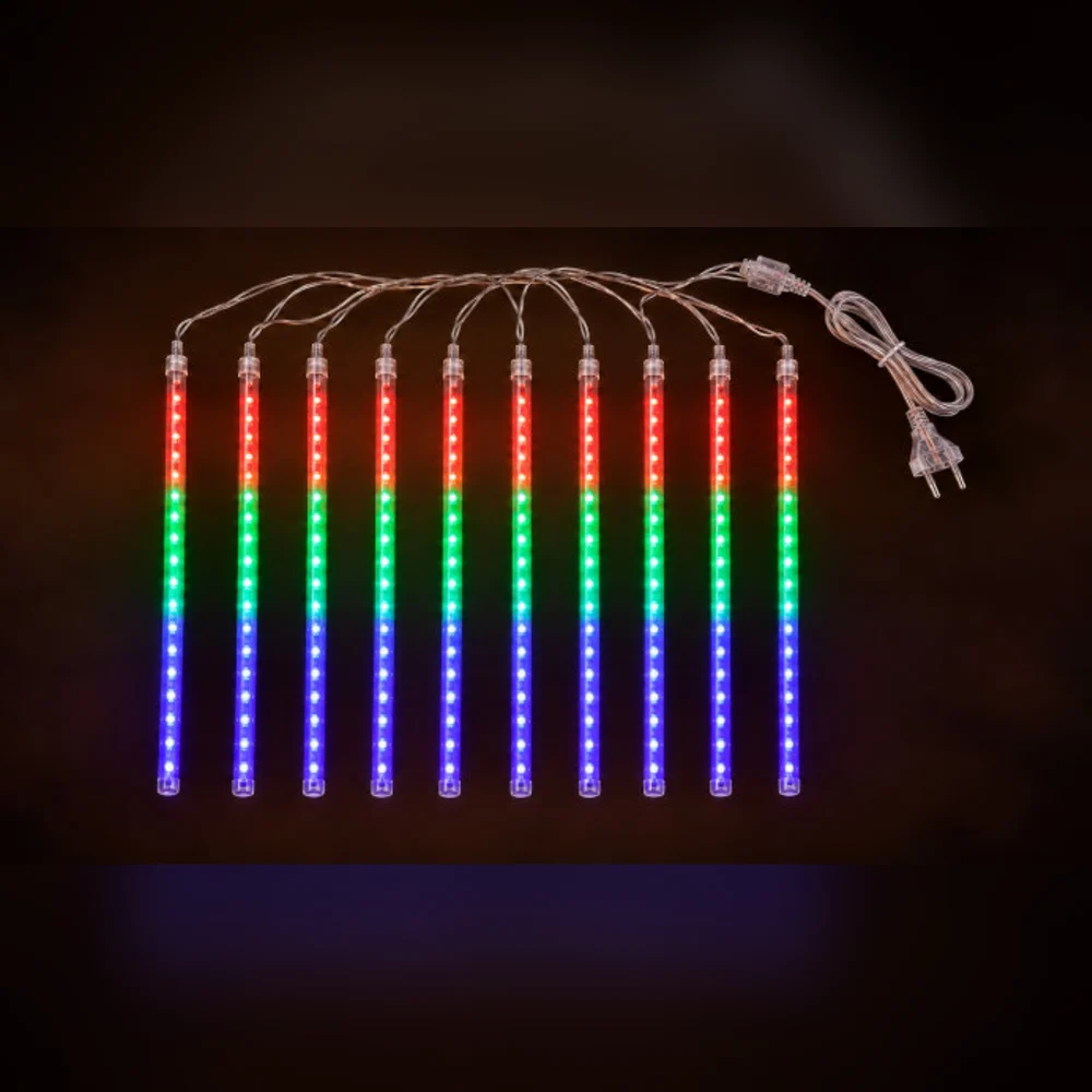 Kayan Işık Tüpü Seti 10 Tüp × 50 cm IP44 – RGB