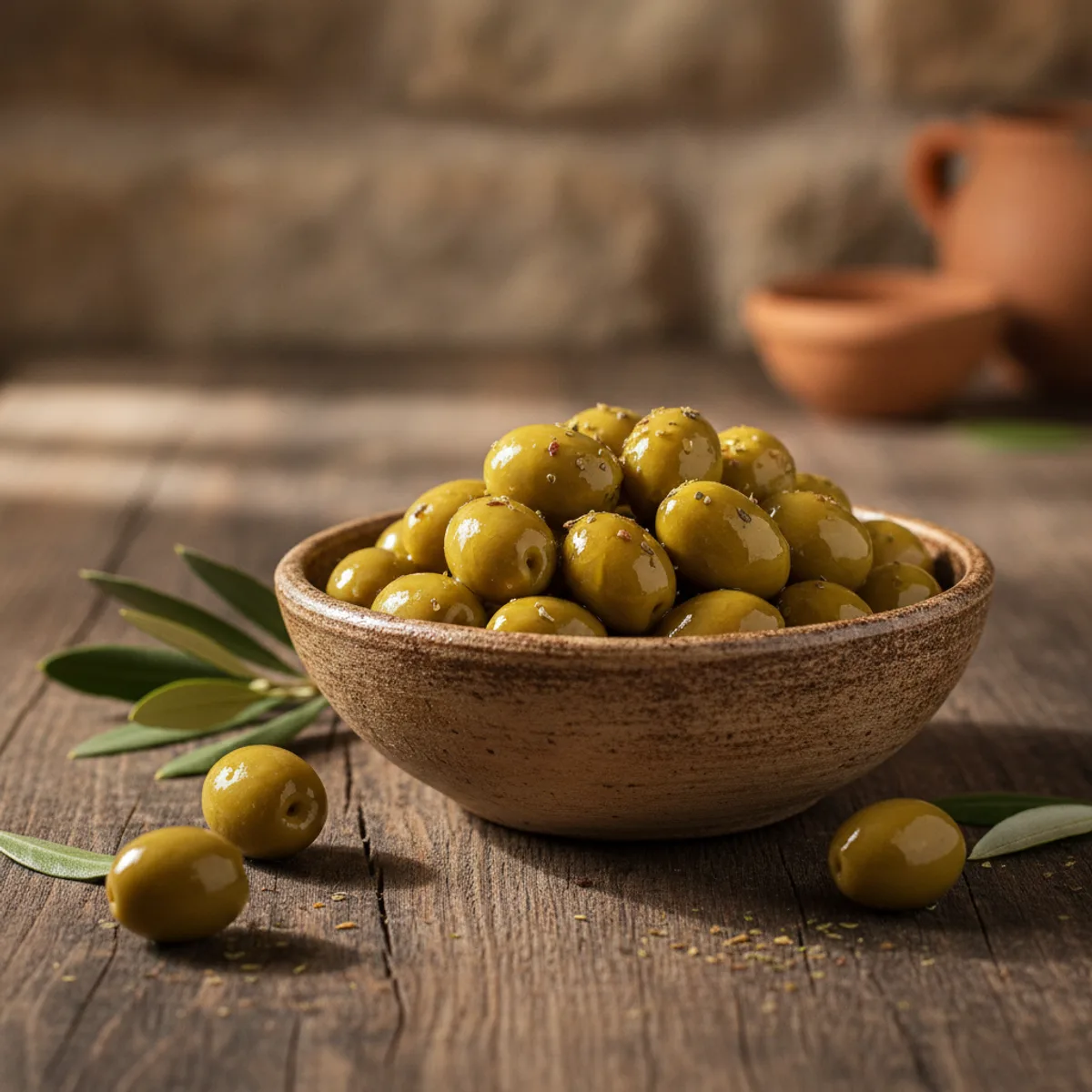 Yeşil Çizik Zeytin Salamura (1 kg)