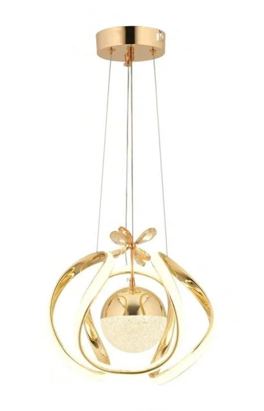 Bige Ledli 3 Renk Gold Lüx Modern Avize