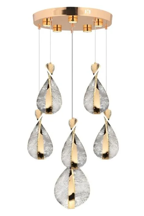 Neptün 6’lı Gold Ledli Modern Lüx Avize