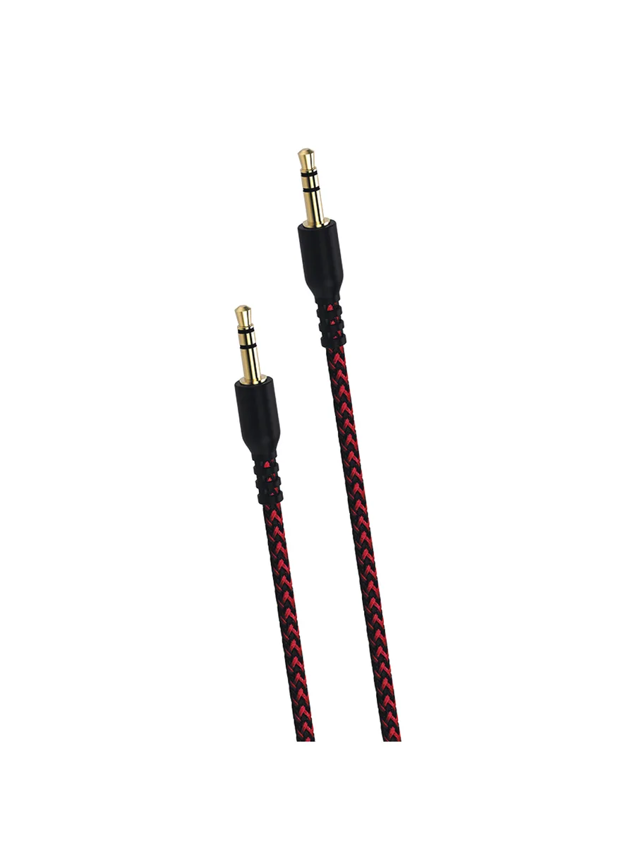ACL A-6 1 Metre 3.5mm to 3.5mm Örgülü Kumaş Ultra Dayanıklı HD Ses Aux Kablosu (Altın Kaplama Uçlu) - Görsel 2