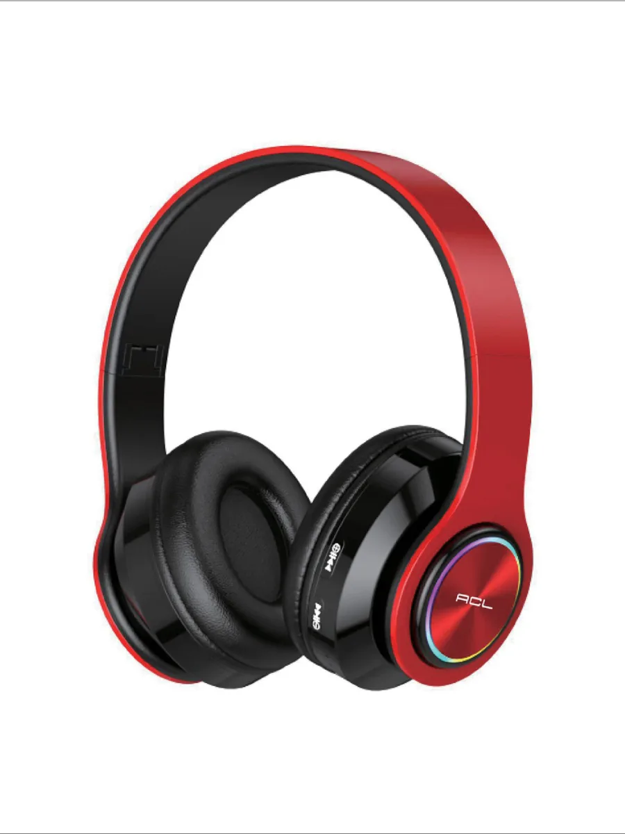 ACL ABK-03 Katlanabilir 7 Renkli Işıklı RGB Bluetooth 5.0 Kulak Üstü Kulaklık – SD Kart ve AUX Destekli - Görsel 2