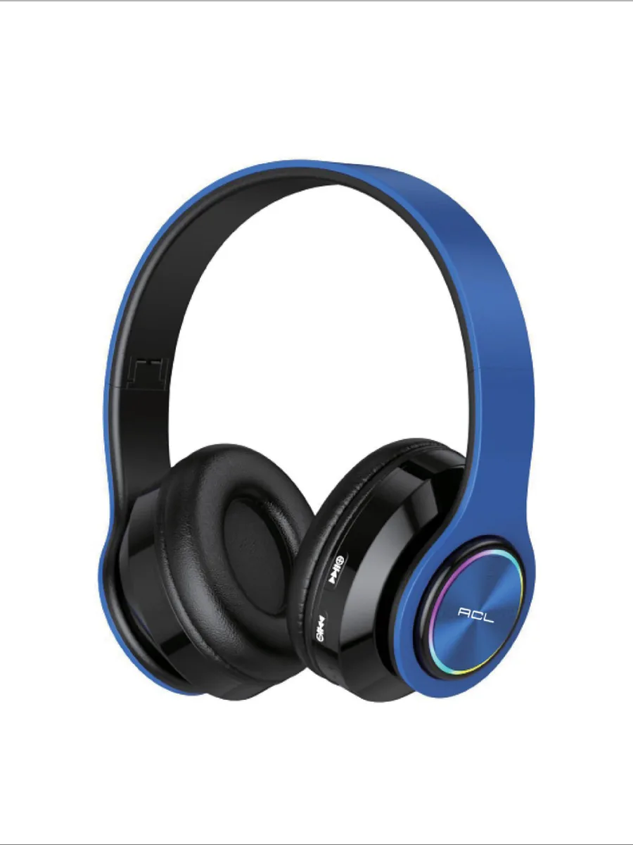 ACL ABK-03 Katlanabilir 7 Renkli Işıklı RGB Bluetooth 5.0 Kulak Üstü Kulaklık – SD Kart ve AUX Destekli - Görsel 6