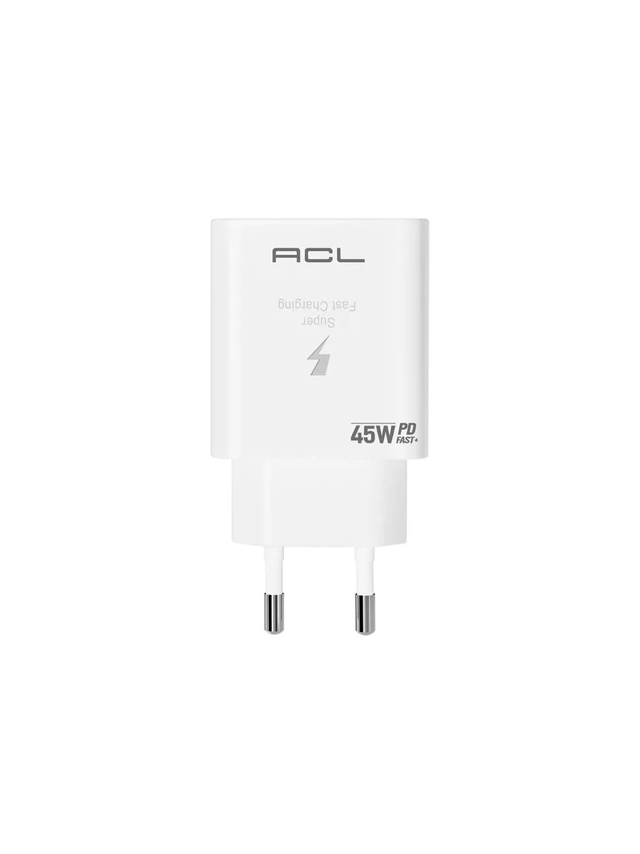 ACL AC-113 45W PD 3.0 Type-C Kablolu Hızlı Duvar Şarj Cihazı – PPS Destekli ve Akıllı Koruma - Görsel 4