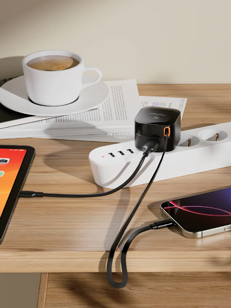 ACL AC-119 20W PD Geri Çekilebilir (Retractable) Type-C Kablolu ve USB-A Çıkışlı Hızlı Seyahat Şarj Cihazı - Görsel 2