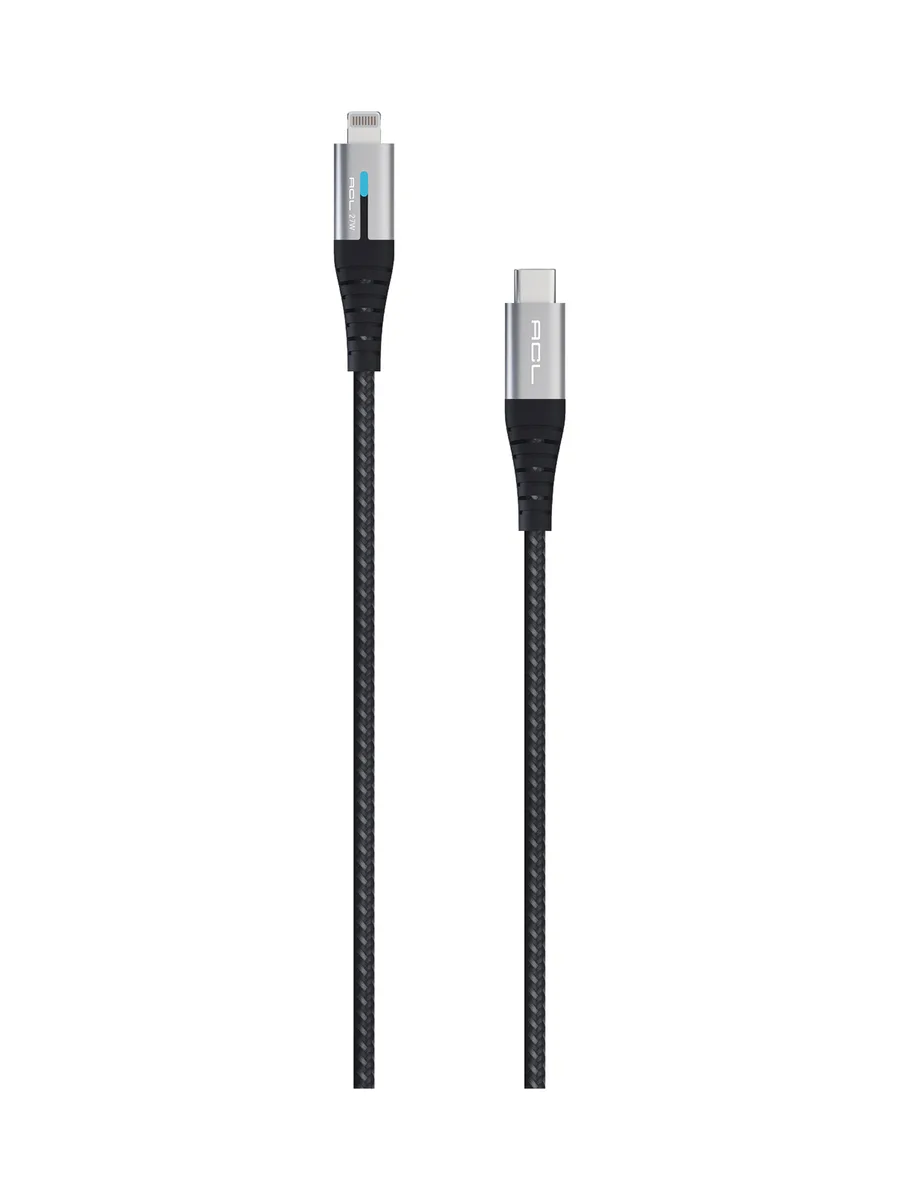 ACL ACK-104 1.2M LED Göstergeli 27W USB-C to Lightning Örgü Şarj ve Veri Kablosu (3A) - Görsel 3