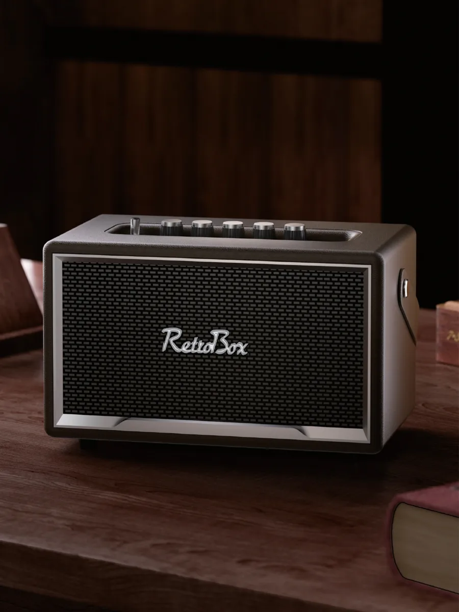 ACL ACS-17 Retro Tasarım 100W Bluetooth Hoparlör – Kablosuz Mikrofonlu Vintage Müzik Kutusu - Görsel 3