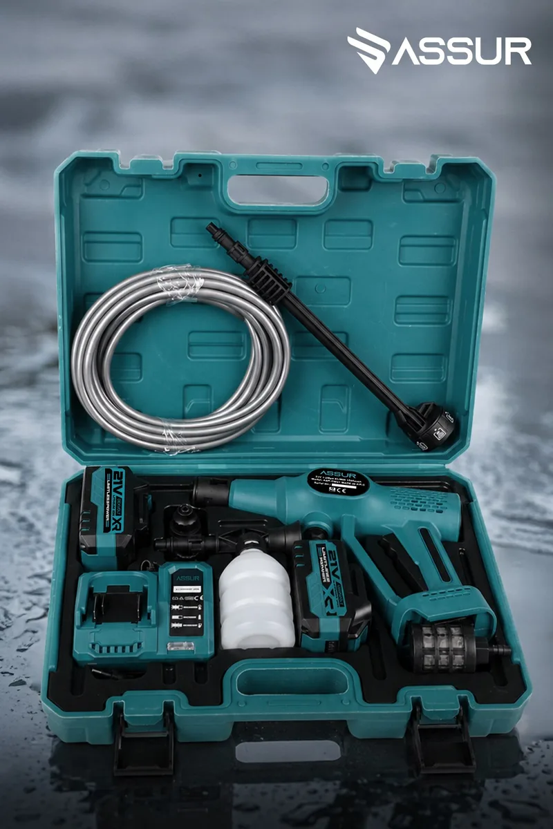ASSUR 21V Çift Akülü 1500 mAh Yüksek Basınçlı Oto Yıkama Makinesi - Görsel 4