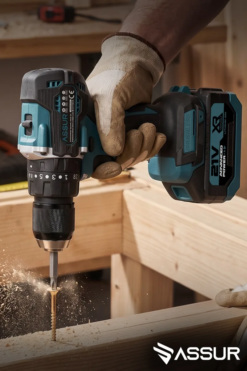 ASSUR 21V Darbeli Kömürsüz Kırıcı Delici Hilti Ve Taşlama Ve Matkap Ve Somun Sıkma 4'lü Set - Görsel 2