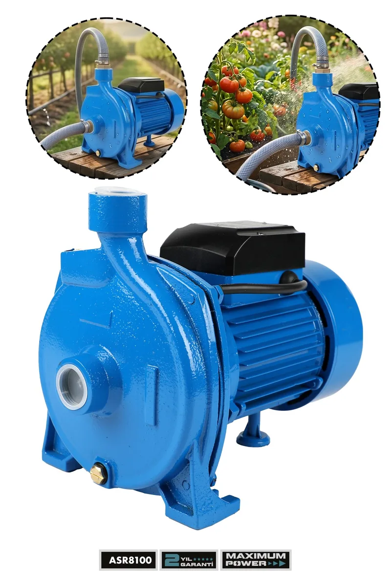 ASSUR Cpm158 29m Basınç Yüksekliği 1 HP Bakır Sargı Elektrikli Santrifüj Pompa Su Motoru - Görsel 4