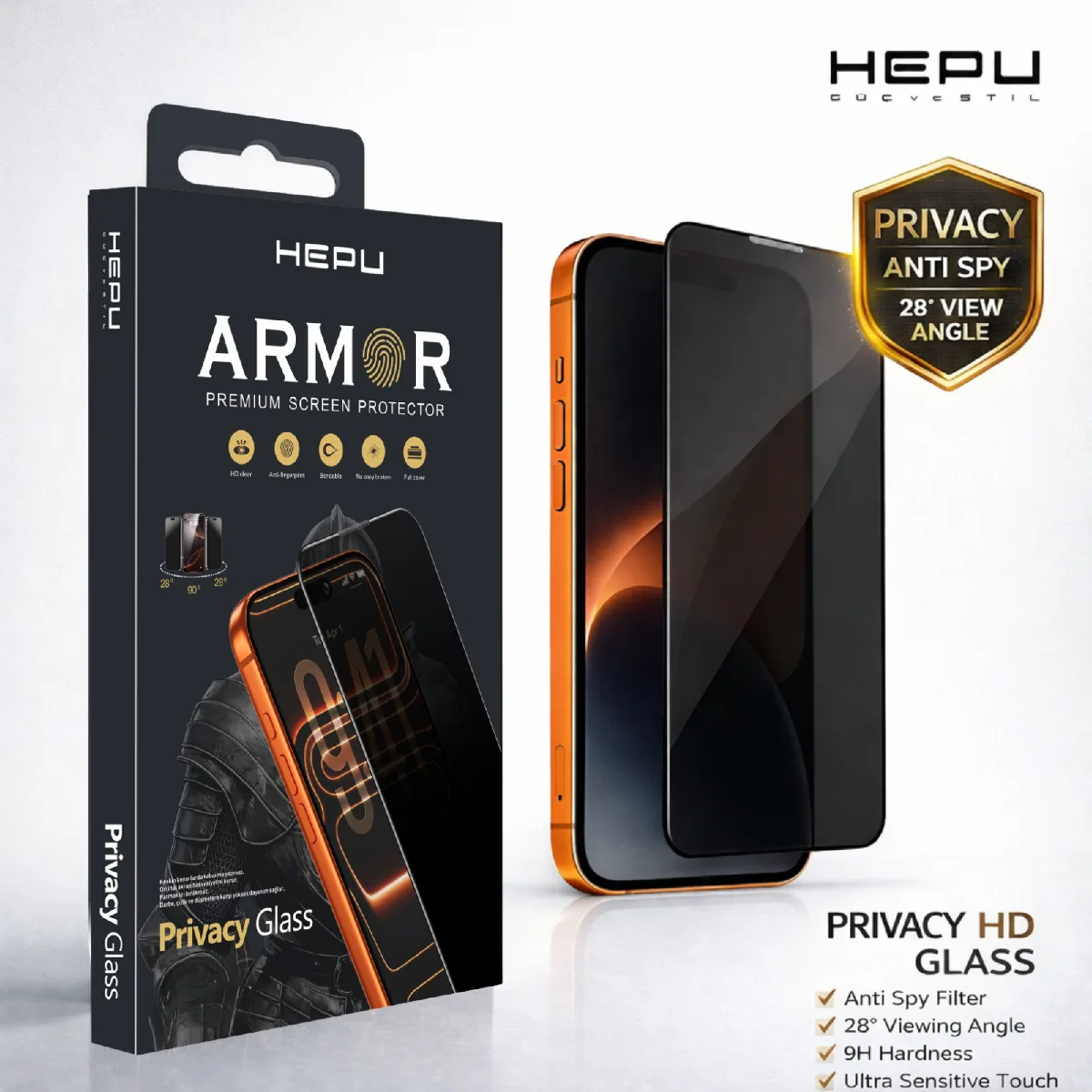 HEPU ARMOR PRIVACY CAM IPHONE 16 PRO/17