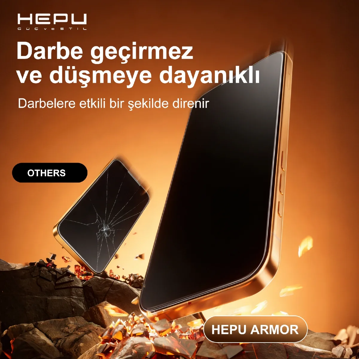 HEPU ARMOR Series Clear HD Cam Ekran Koruyucu – iPhone 13 / 13 Pro / 14 / 16e Uyumlu - Görsel 8