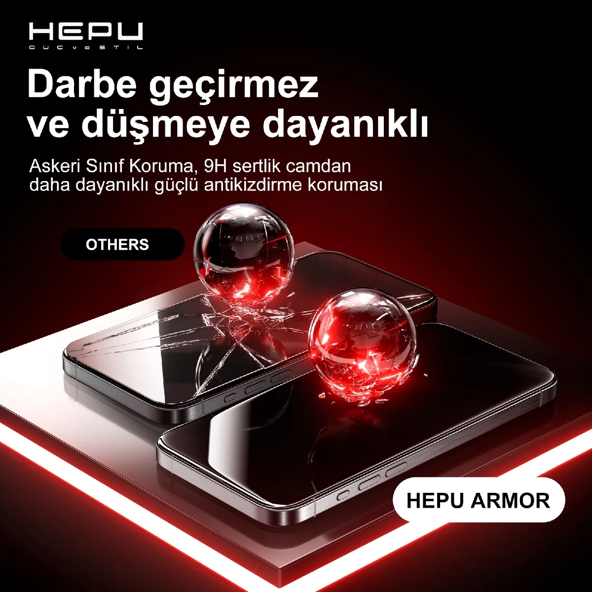 HEPU ARMOR Series Privacy Cam Ekran Koruyucu – iPhone 14 Pro Uyumlu - Görsel 7