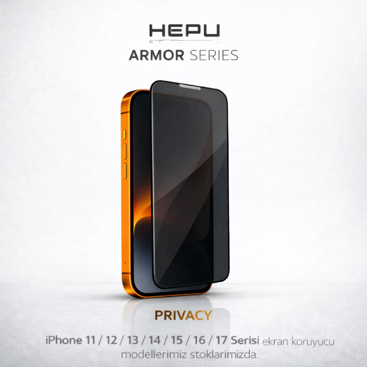 HEPU ARMOR Series Privacy Cam Ekran Koruyucu – iPhone 17 Pro Max Uyumlu - Görsel 2