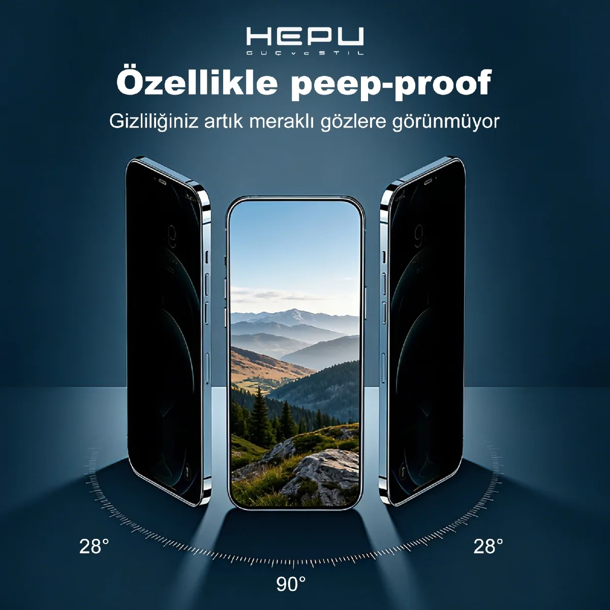 HEPU ARMOR Series Privacy Cam Ekran Koruyucu – iPhone 17 Pro Uyumlu - Görsel 8