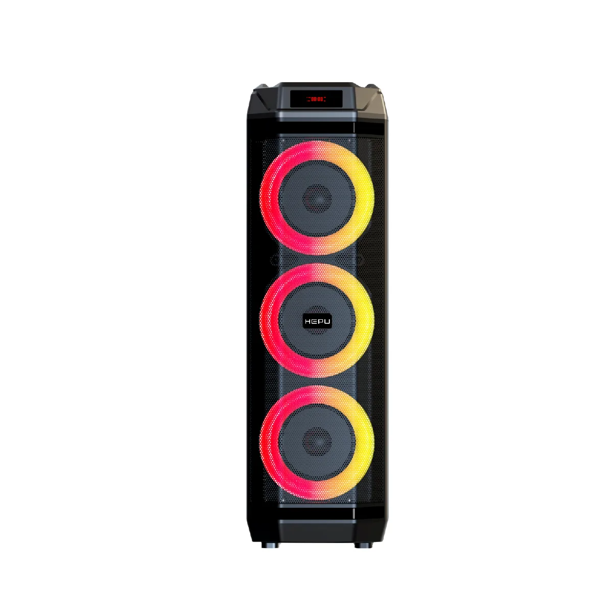 HEPU HP-982 Partybox Bluetooth Hoparlör – 3×8” Hoparlör, 30W Güç, RGB Işık, TWS Destekli - Görsel 2