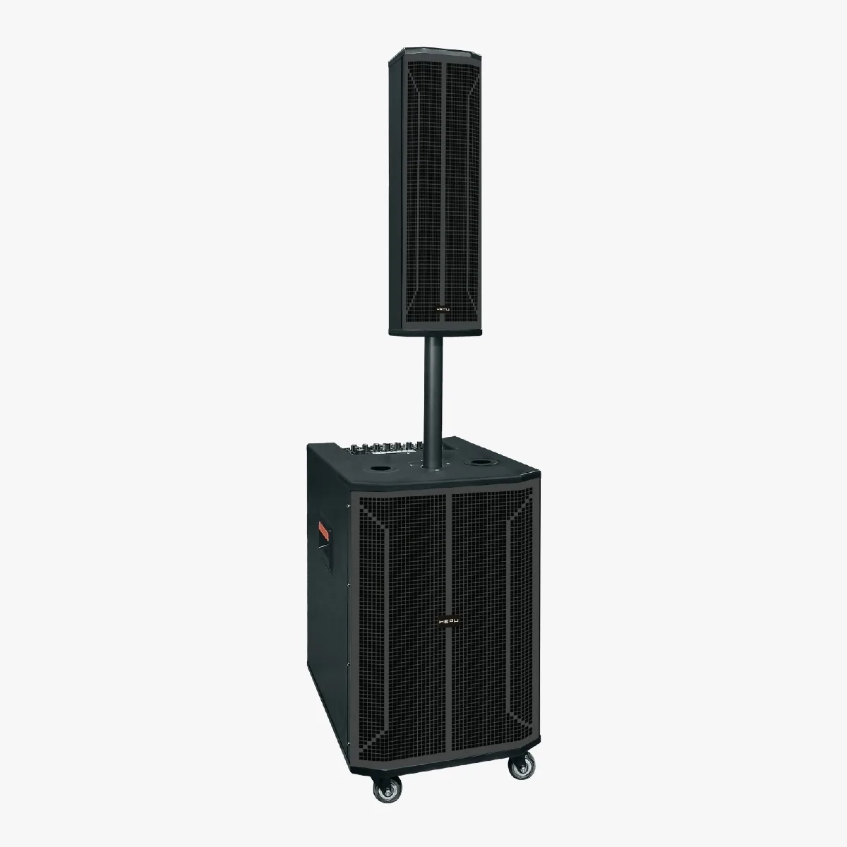 HEPU HP-993 Profesyonel Taşınabilir Ses Sistemi – 12” Subwoofer, 280W Güç, Kablosuz Mikrofonlu - Görsel 2
