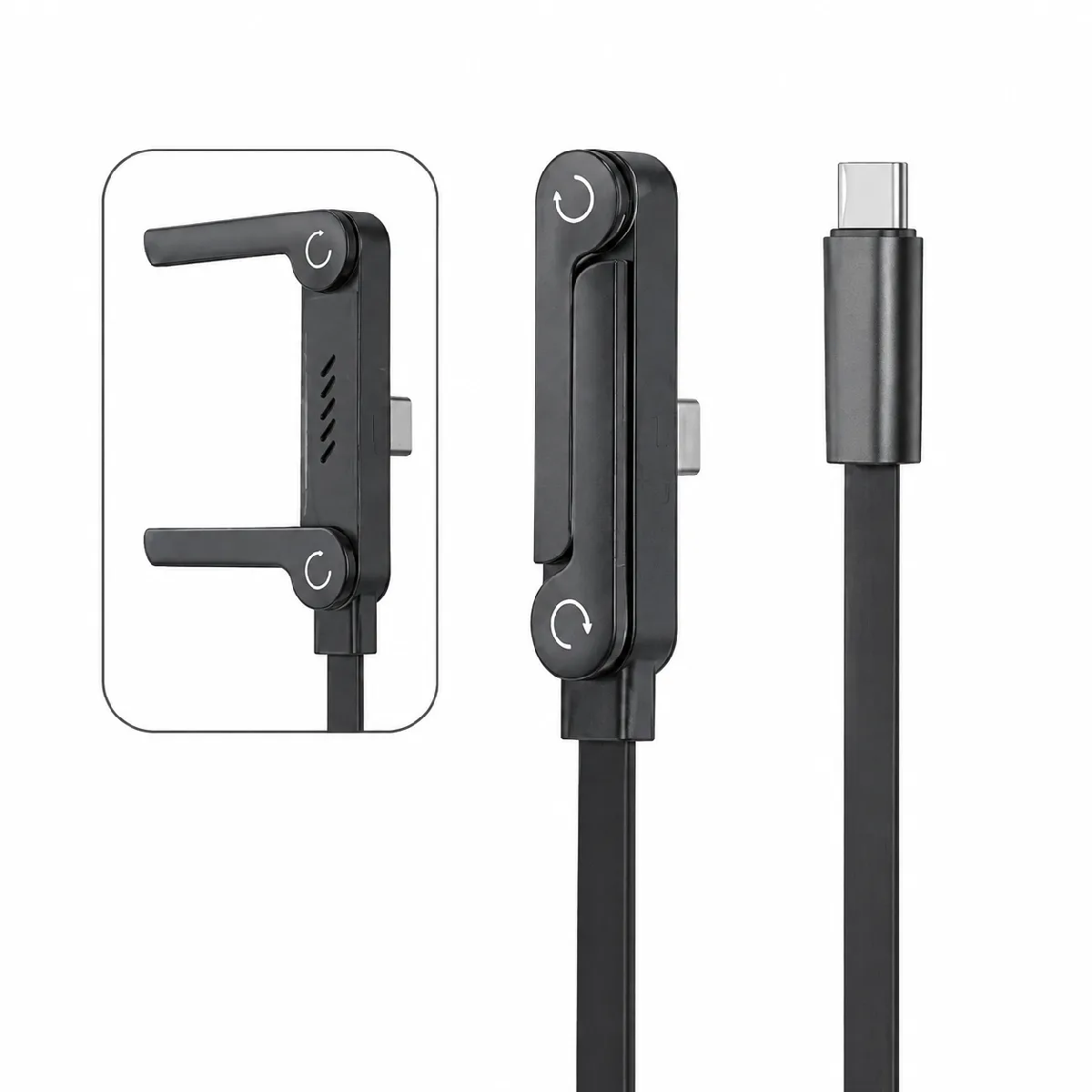 HEPU HP-ATC01 Armor Type-C to Type-C Hızlı Şarj Kablosu – 240W PD, Telefon Standlı Tasarım (1.5 Metre) - Görsel 6
