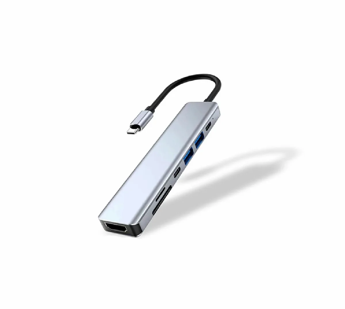 HEPU HP-B06 6-in-1 Type-C USB-C HUB – HDMI + 2x USB 3.0 + SD/TF Kart Okuyucu + Type-C PD Girişli