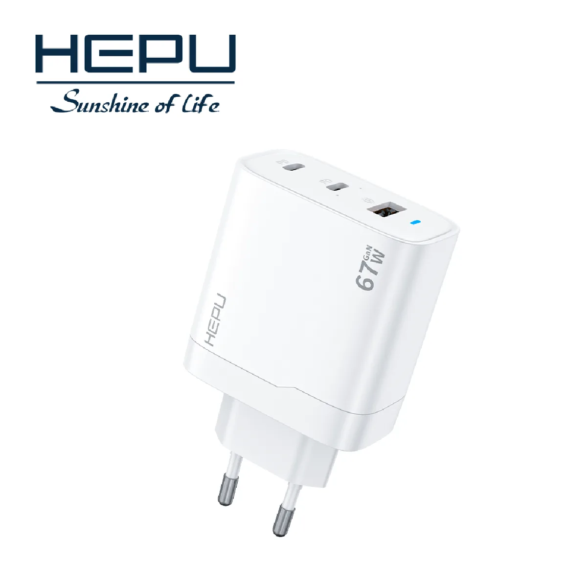 HEPU HP-C32 67W USB-C GaN Güç Adaptörü –Type-C Kablo Dahildir - Görsel 2