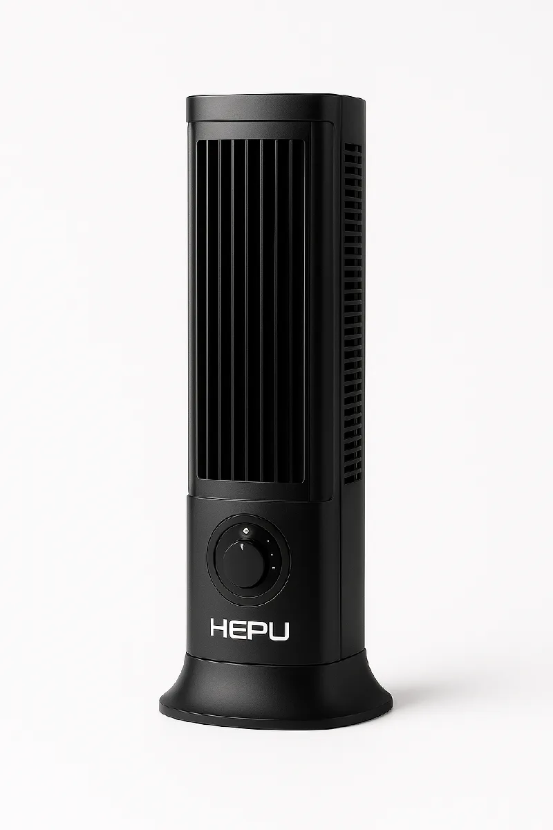 HEPU HP-F21 USB Şarjlı Sessiz Kule Tipi Masaüstü Mini Fan – 3 Kademeli - Görsel 2