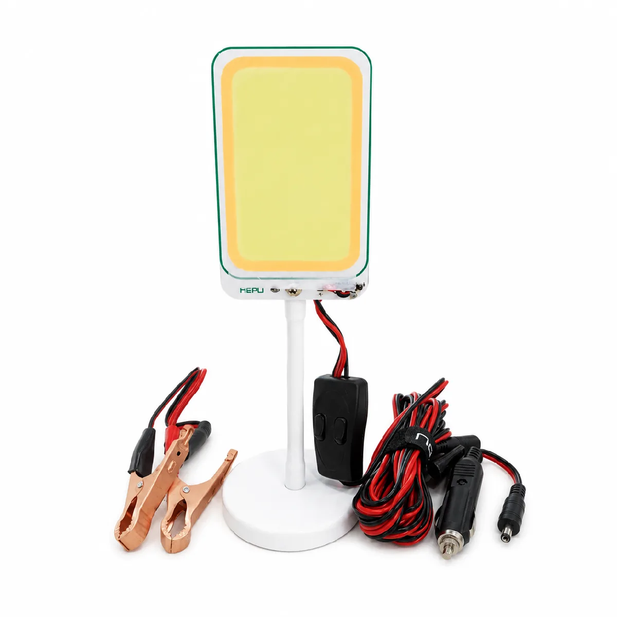 HEPU HP-L37 Taşınabilir LED Çalışma Lambası – 60W Güç, 2 Yönlü Enerji Girişi (Araç Aküsü + Çakmaklık), Yüksek Parlaklık - Görsel 2