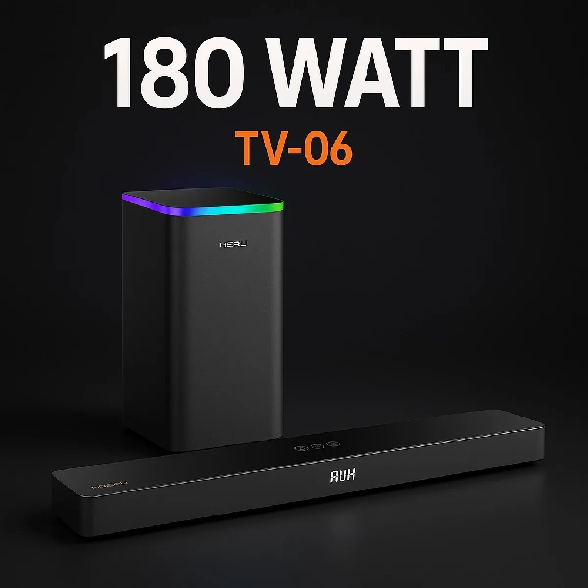 HEPU HP-TV06 – 180W Soundbar + Subwoofer Ses Sistemi (80W Soundbar + 100W Subwoofer) - Görsel 6