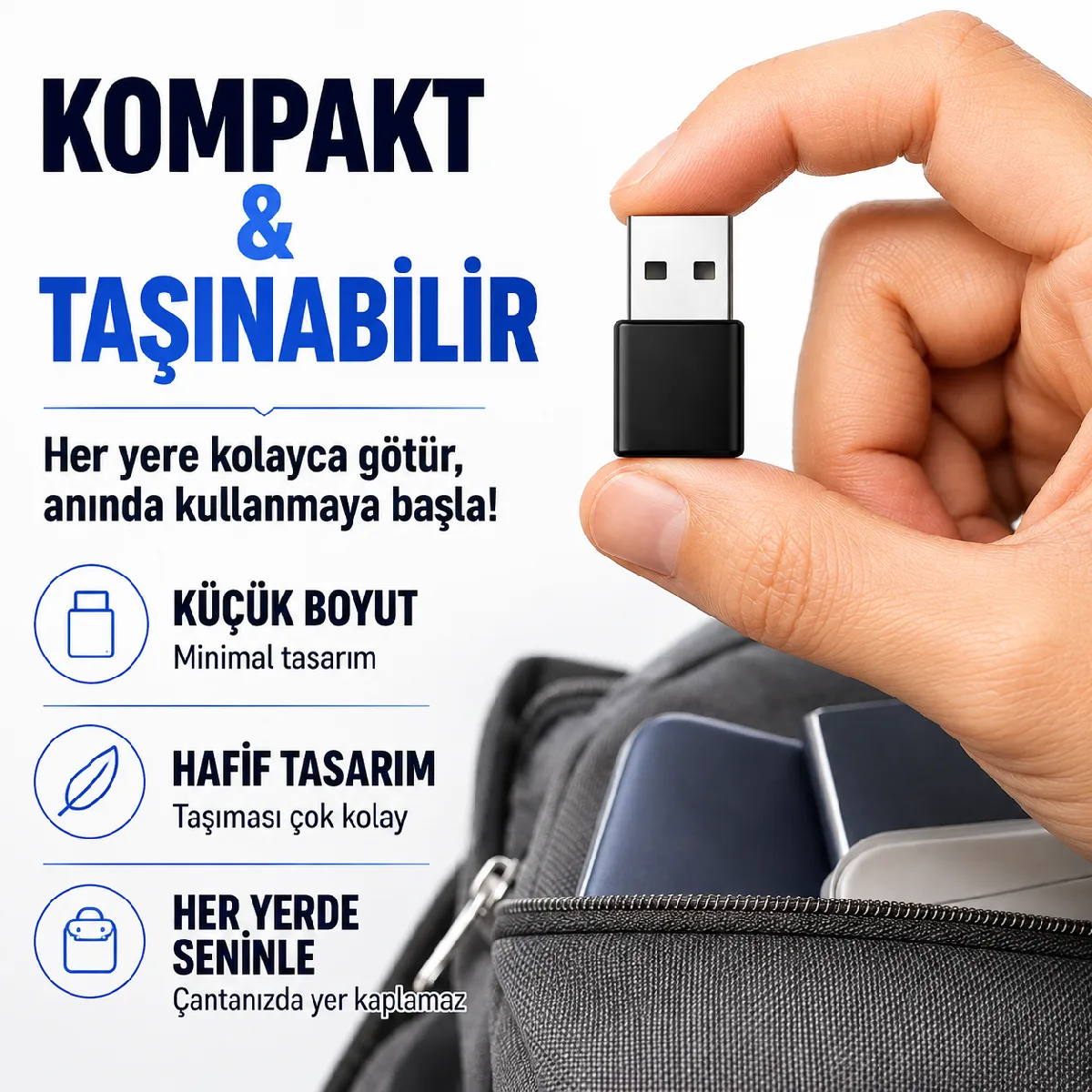 HEPU HP-Z01 Type-C to USB OTG Dönüştürücü – Tak & Kullan + Veri Aktarımı + Şarj Desteği - Görsel 6
