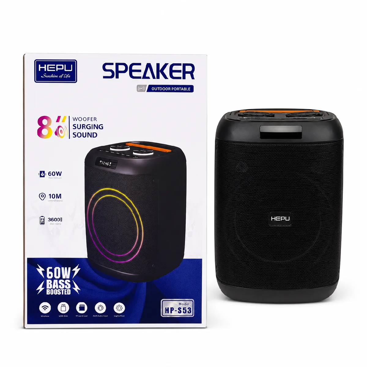 HEPU MÜZİK ÇALAR 60 WATT HP-S53 - Görsel 2
