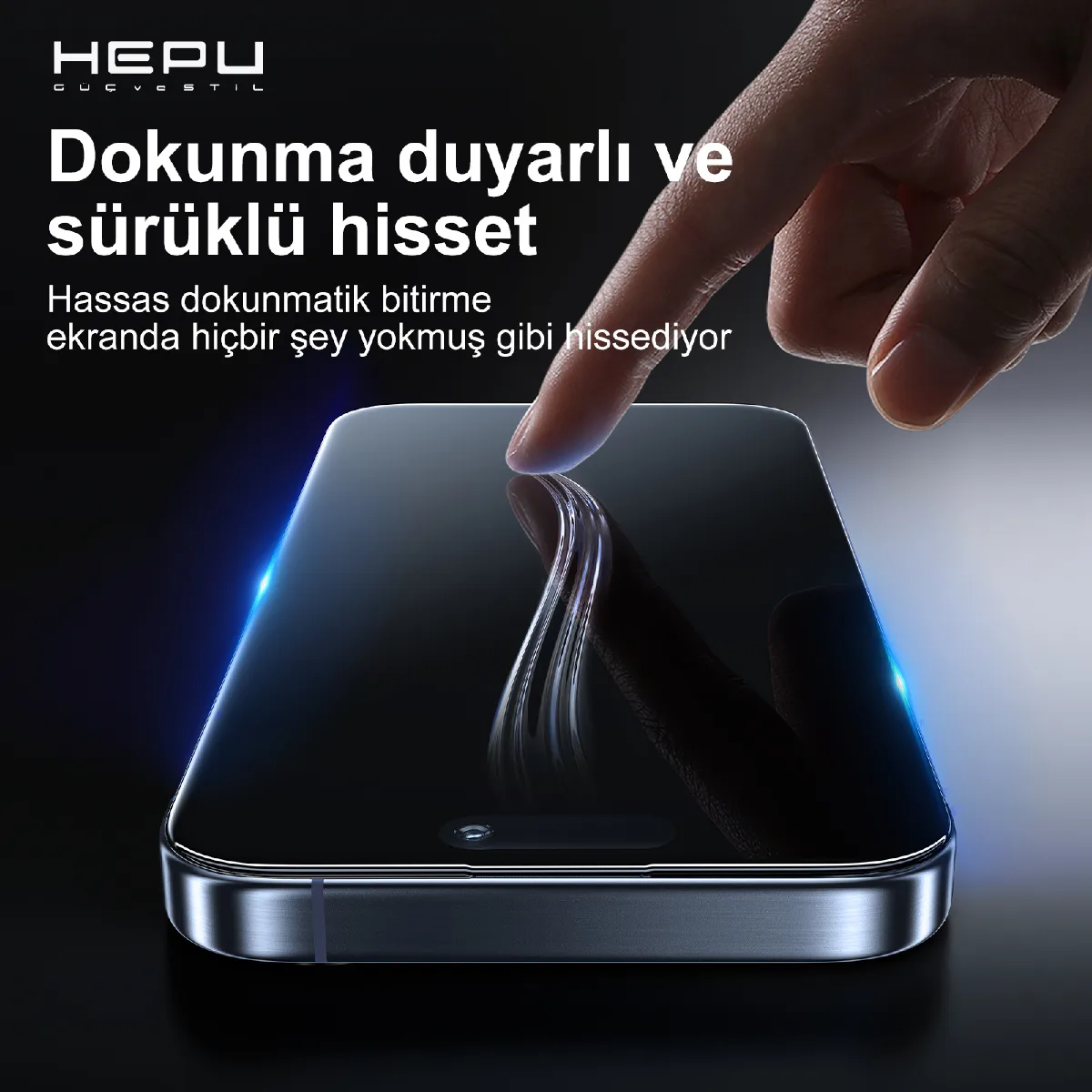 HEPU NOVA HD Clear Temperli Cam Ekran Koruyucu – iPhone 15 / 16 Uyumlu - Görsel 4