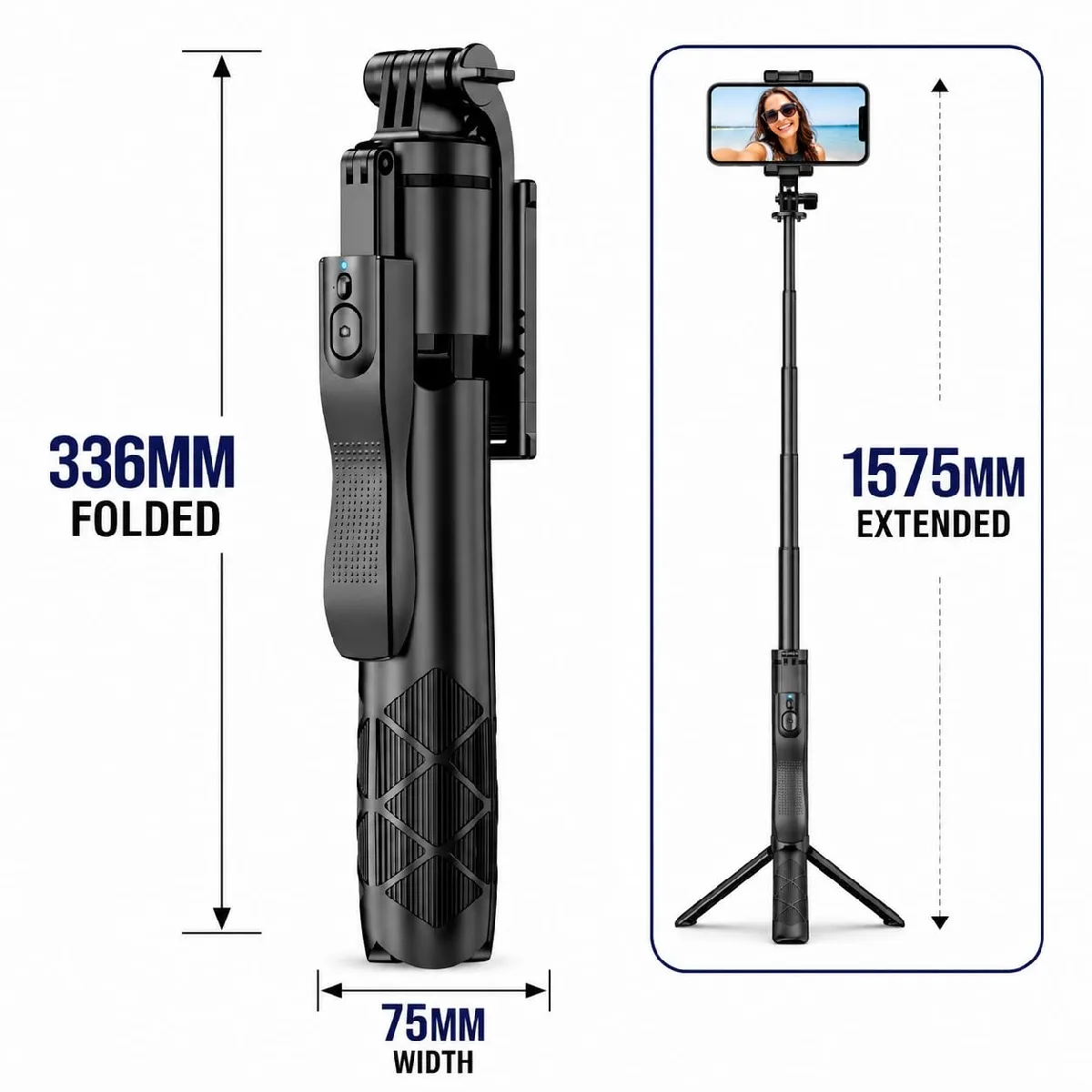 HEPU SF-11 Bluetooth Kumandalı Uzatılabilir Selfie Stick Tripod – Kablosuz Çekim Destekli, Katlanabilir ve Taşınabilir Tasarım - Görsel 5