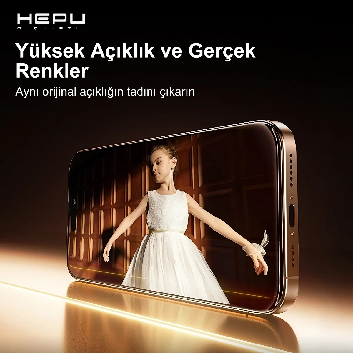 HEPU TITAN HD Clear Cam Ekran Koruyucu – iPhone 15 Pro Uyumlu - Görsel 4