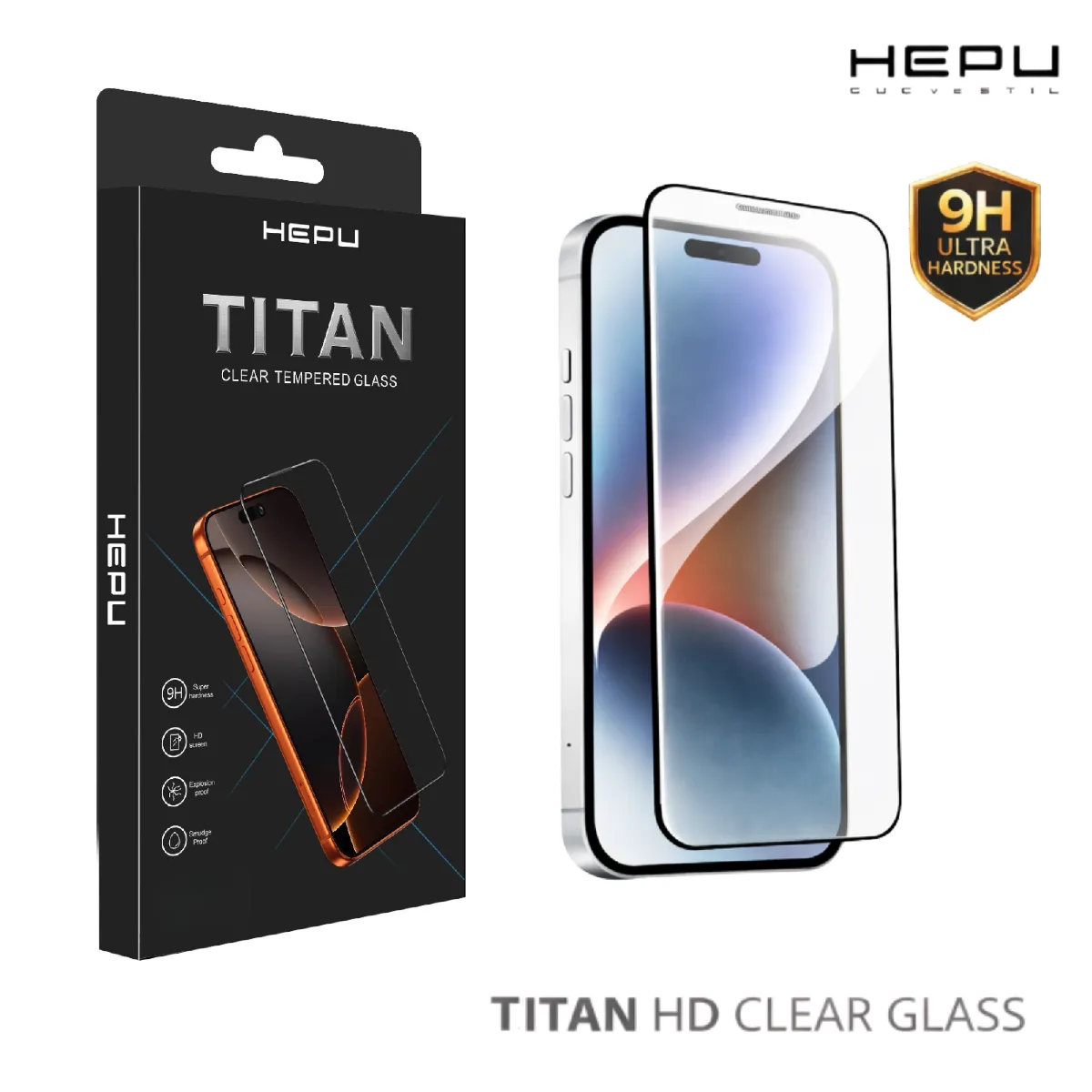 HEPU TITAN HD Clear Cam Ekran Koruyucu – iPhone 17 Pro Uyumlu