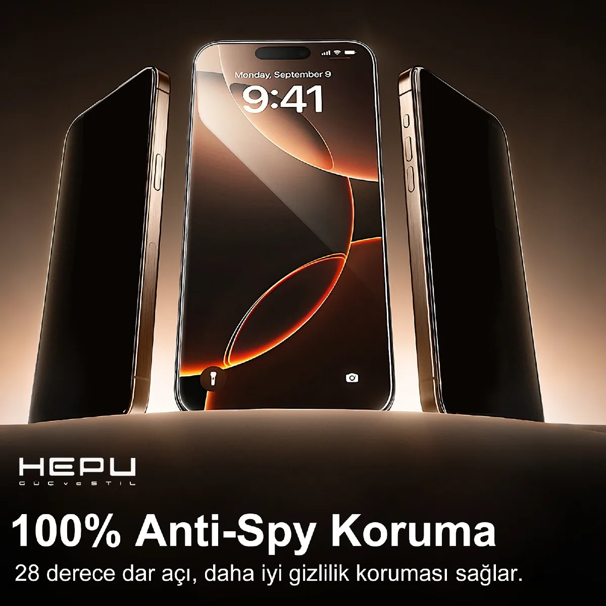 HEPU TITAN Privacy Cam Ekran Koruyucu – iPhone 16 Pro Max Uyumlu - Görsel 6