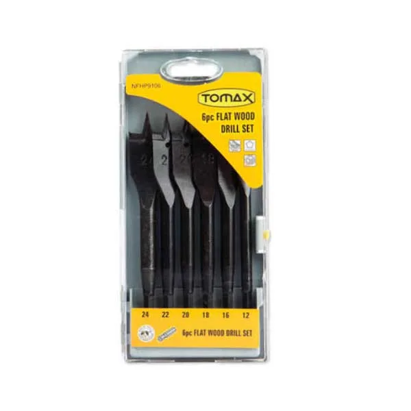 TOMAX Yaprak Matkap Ucu Takımı 6 Parçalı