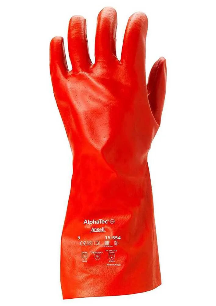 Ansell Alphatec 15-554 Kimyasal ve Sıvı Korumalı İş Eldiveni - Görsel 2