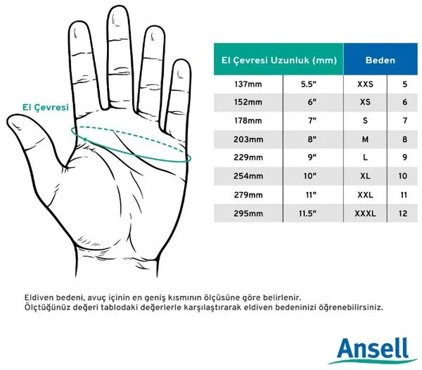Ansell AlphaTec 58-535W Isı Kimyasal ve Sıvı Korumalı Antistatik İş Eldiveni - Görsel 3