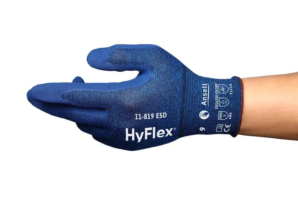 Ansell HyFlex 11-819 ESD Dokunmatik Ekran Konforlu İş Eldiveni - Görsel 2