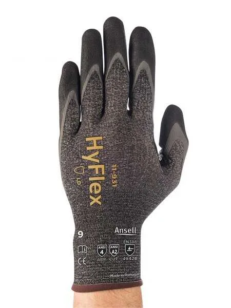 Ansell Hyflex 11-931 Kesilmeye Dayanıklı ve Yağ Tutmaz İş Eldiveni