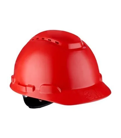 3M H700 Kırmızı Baret Havalandırmalı Vidalı
