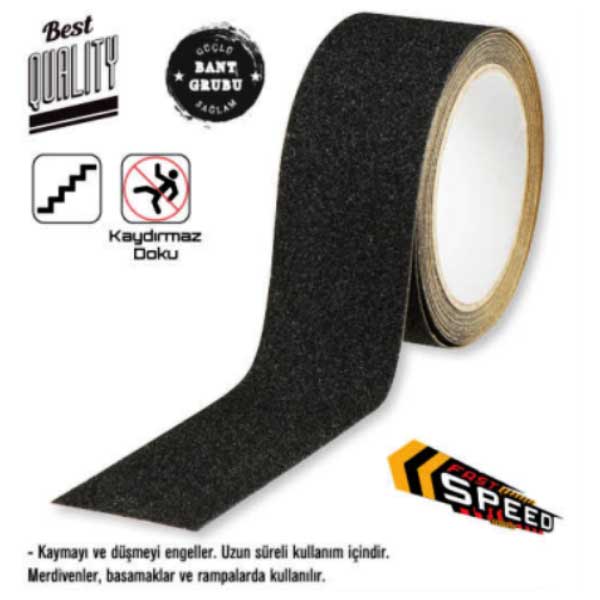Siyah Merdiven Kaydırmaz Bant 50mmx15 metre Renk Siyah - Görsel 2