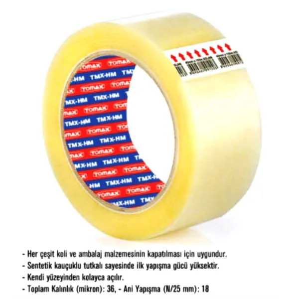 TOMAX HM Ambalaj Bandı 45mmx100 metre Renk Kahve - Görsel 2