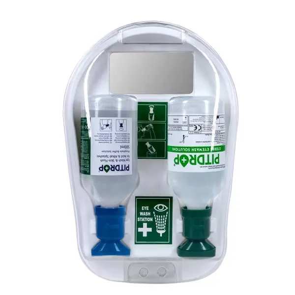 Göz Duşu İstasyonu Kimyasal Göz Solüsyonu 500 ml + Göz Yıkama Duşu 500 ml