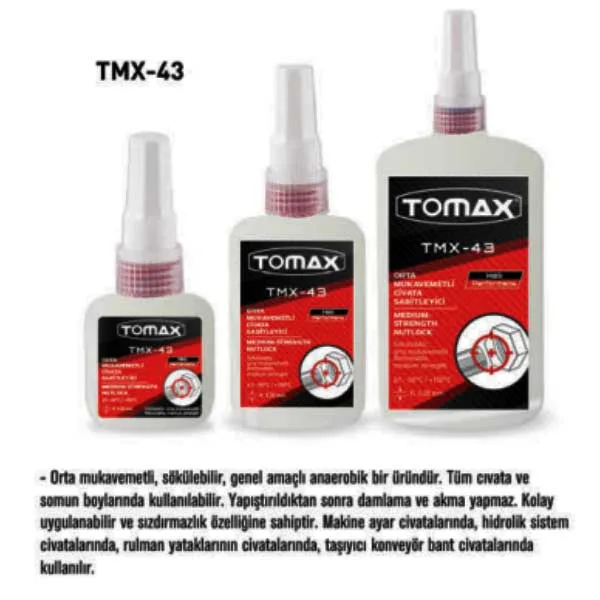 TOMAX Sökülebilir Civata Sabitleyici TMX 43-250 ml 6 Adet - Görsel 2