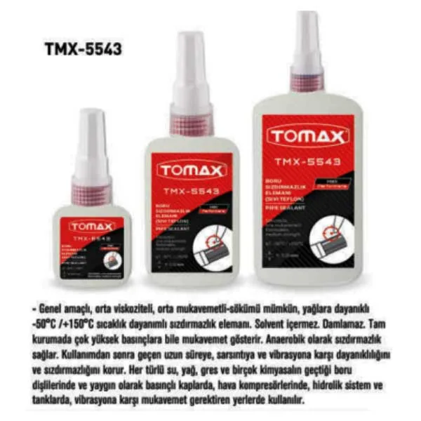 TOMAX Genel Amaçlı Boru Sızdırmazlık TMX 5543-250 ml 6 Adet - Görsel 2